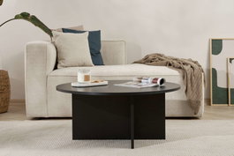 Hanah Home Soleil - Mesa de café Madera Negra